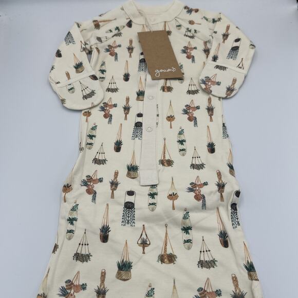 Goumi 24 Hour Convertible Baby Gown Sleeper Sack Size 3-6 Months Bamboo Macrame - Picture 1 of 15